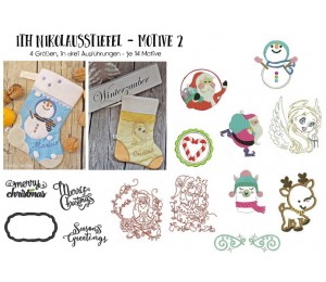 ITH Stickserie - Nikolausstiefel mit Motiven 2 - in 4 Größen